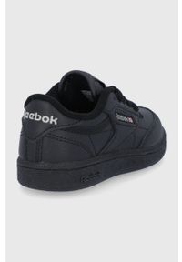Reebok Classic Buty skórzane dziecięce Club C BS6182 kolor czarny. Nosek buta: okrągły. Zapięcie: sznurówki. Kolor: czarny. Materiał: skóra. Model: Reebok Classic, Reebok Club #3