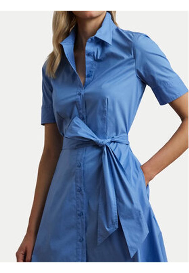 Lauren Ralph Lauren - LAUREN RALPH LAUREN Sukienka koszulowa 200748950017 Niebieski Regular Fit. Kolor: niebieski. Materiał: bawełna. Typ sukienki: koszulowe