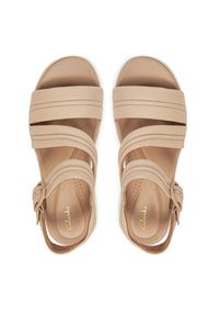 Clarks Sandały Tuscan Strap 26181475 Beżowy. Kolor: beżowy. Materiał: skóra