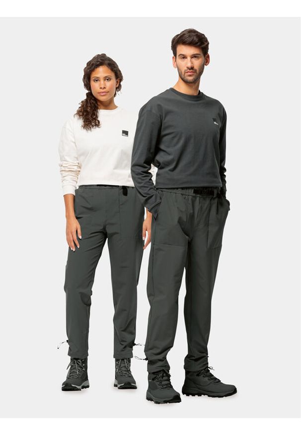 Jack Wolfskin Spodnie outdoor Kiebitzweg Pants 1508471 Czarny Regular Fit. Kolor: czarny. Materiał: syntetyk. Sport: outdoor