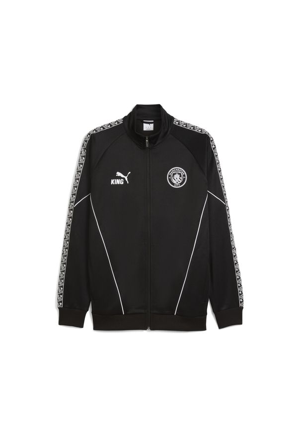 Puma - Męska kurtka Manchester City KING Anthem PUMA. Kolor: czarny. Sport: bieganie