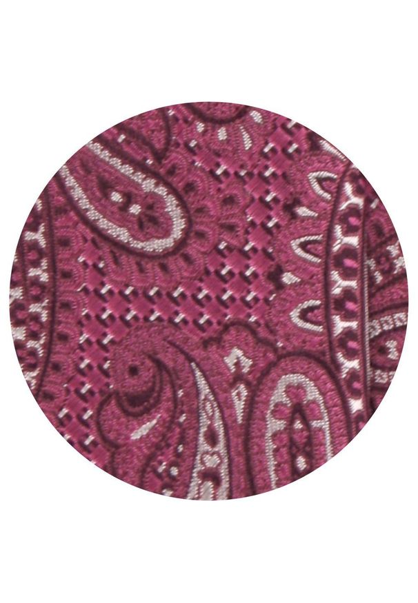 Męski Krawat - Fuksja Festiwal, Orientalny Wzór - Alties. Kolor: różowy. Materiał: tkanina. Styl: elegancki, wizytowy