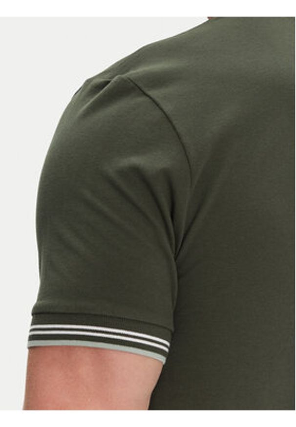 BOSS Polo Paul 50506193 Zielony Slim Fit. Typ kołnierza: polo. Kolor: zielony. Materiał: bawełna