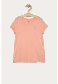 Polo Ralph Lauren - T-shirt dziecięcy 128-176 cm. Okazja: na co dzień. Typ kołnierza: polo. Kolor: pomarańczowy. Materiał: bawełna, dzianina. Wzór: gładki. Styl: casual #1