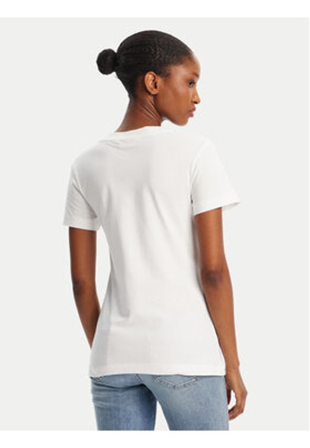 Calvin Klein Jeans T-Shirt Monologo J20J223563 Biały Slim Fit. Kolor: biały. Materiał: bawełna