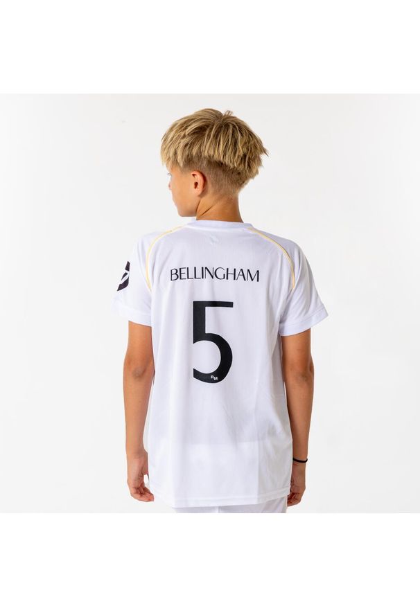 Koszulka domowa Jude Bellingham Real Madrid 25/26 dla dzieci. Kolor: biały. Sport: piłka nożna
