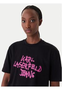 Karl Lagerfeld Jeans T-Shirt B1W17054 Czarny Relaxed Fit. Kolor: czarny. Materiał: bawełna #3