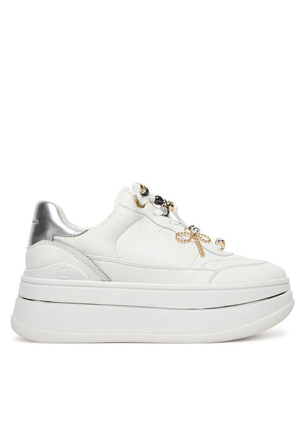 MICHAEL Michael Kors Sneakersy Hayes 43F5HYFS2L Biały. Kolor: biały. Materiał: skóra