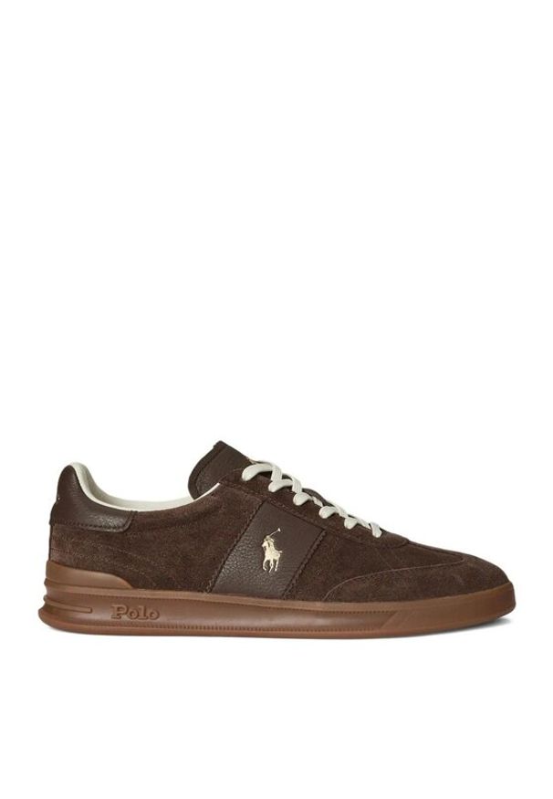 Polo Ralph Lauren Sneakersy 809973707001 Brązowy. Kolor: brązowy. Materiał: zamsz, skóra