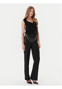 TwinSet - TWINSET Spodnie palazzo 252TP2281 Czarny Wide Leg. Kolor: czarny. Materiał: syntetyk
