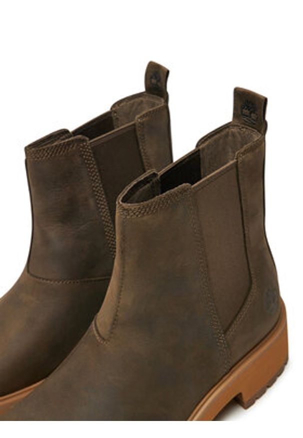 Timberland Botki Carnaby Cool Mid Chelsea Boot TB0A2CZQET41 Brązowy. Kolor: brązowy. Materiał: skóra
