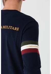 Aeronautica Militare - AERONAUTICA MILITARE Granatowy longsleeve 100th anniversary. Kolor: niebieski. Długość rękawa: długi rękaw