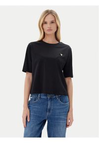 Guess T-Shirt V4BI21 I3Z14 Czarny Relaxed Fit. Kolor: czarny. Materiał: bawełna