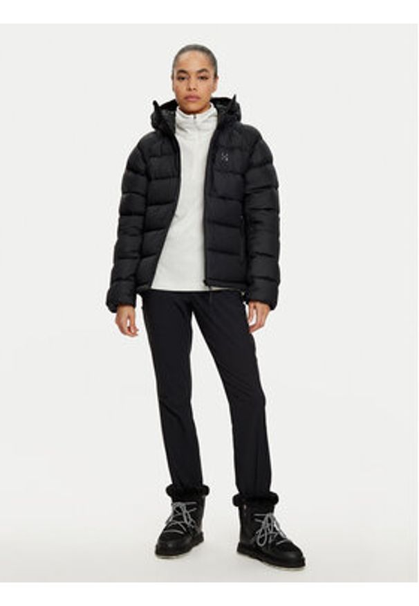 Haglöfs Kurtka puchowa Rosson 607468 Czarny Relaxed Fit. Kolor: czarny. Materiał: syntetyk