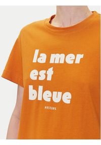 Mustang T-Shirt Floris 1016157 Pomarańczowy Relaxed Fit. Kolor: pomarańczowy. Materiał: bawełna #4