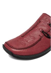 Rieker Półbuty L1751-35 Bordowy. Kolor: czerwony. Materiał: skóra #5