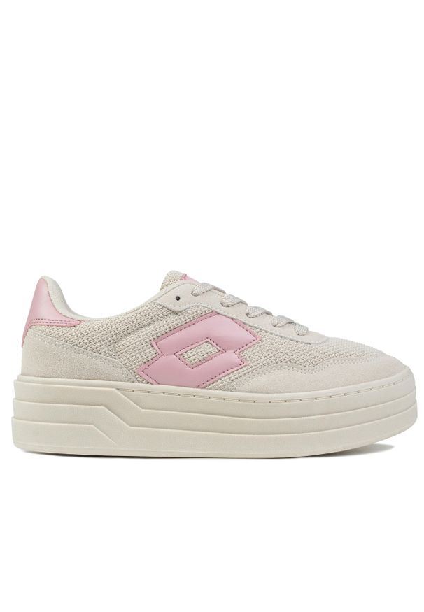 LOTTO - Buty damskie sportowe na platformie Lotto STALIOT. Kolor: beżowy, wielokolorowy, różowy. Obcas: na platformie. Sport: turystyka piesza