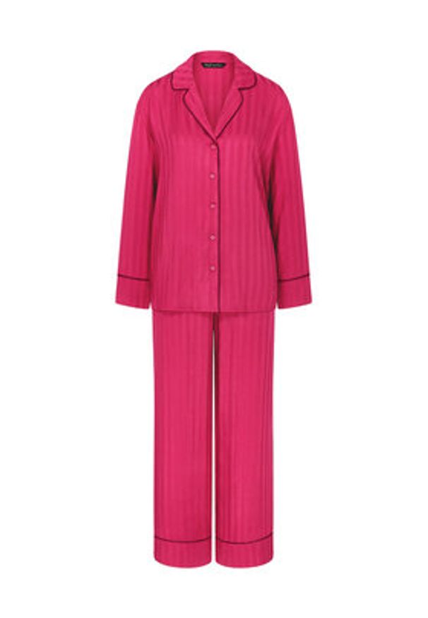 Triumph Piżama Amourette Jacquard 10225073 Różowy Relaxed Fit. Kolor: różowy. Materiał: wiskoza