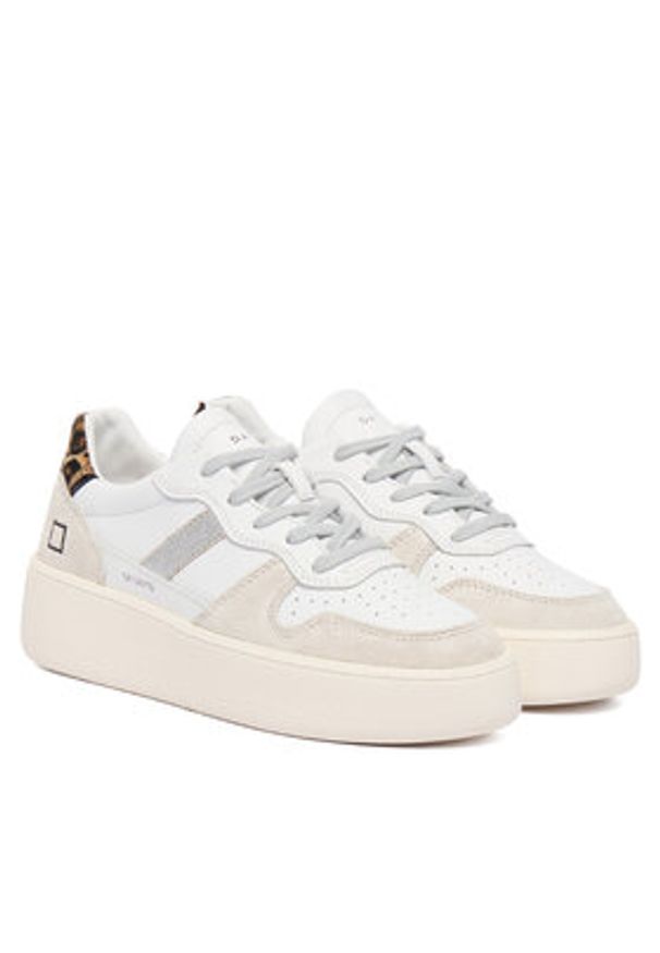D.A.T.E. Sneakersy Court Platform V. Calf W431-CP-VC Kolorowy. Materiał: skóra. Wzór: kolorowy. Obcas: na platformie