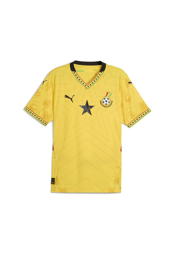 Puma - Męska koszulka wyjazdowa Ghana 2025 PUMA Pelé Yellow Black. Kolor: żółty