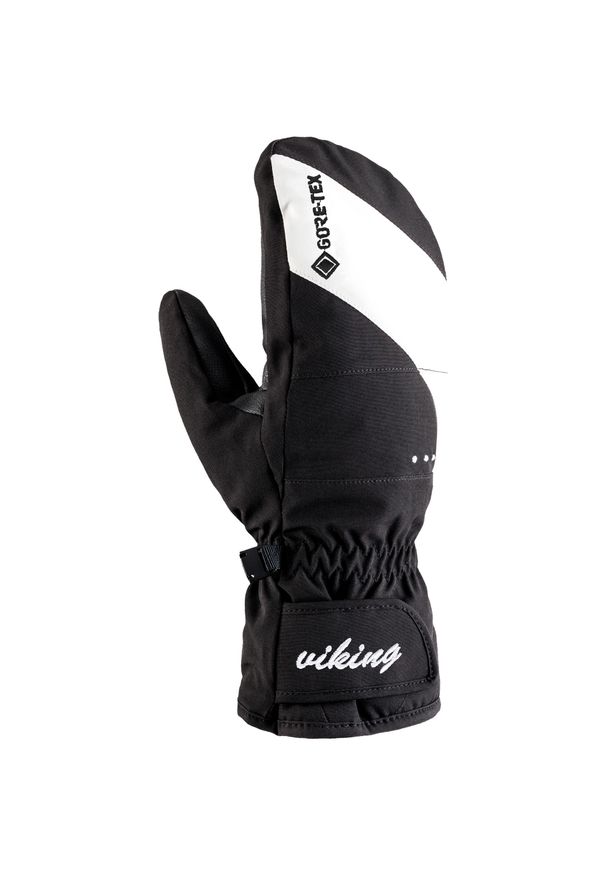 Viking - Rękawice narciarskie damskie VIKING Sherpa GTX Mitten Ski Lady. Kolor: czarny, biały, wielokolorowy. Technologia: Gore-Tex. Sport: narciarstwo