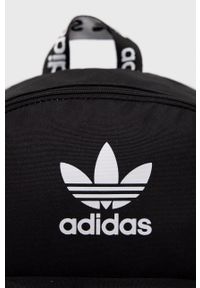 adidas Originals Plecak H37065 damski kolor czarny mały z nadrukiem H37065-BLK/WHT. Kolor: czarny. Materiał: poliester. Wzór: nadruk #4