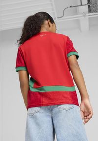 Puma - Koszulka dla dzieci Maroc CAN 2025. Kolor: czerwony, zielony, wielokolorowy. Sport: piłka nożna