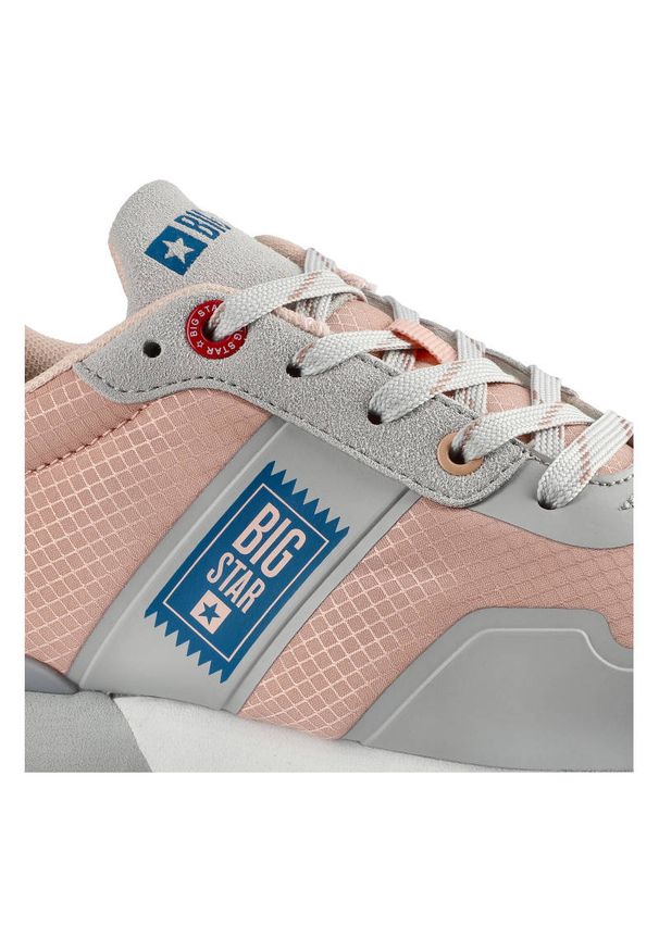 Big-Star - Pomarańczowe Sneakersy Big Star Damskie Półbuty. Okazja: na co dzień. Kolor: pomarańczowy. Materiał: syntetyk, materiał. Szerokość cholewki: normalna