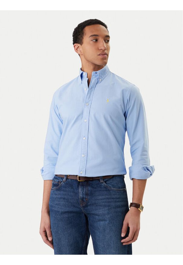 Polo Ralph Lauren Koszula 710805564509 Niebieski Regular Fit. Typ kołnierza: polo. Kolor: niebieski. Materiał: bawełna