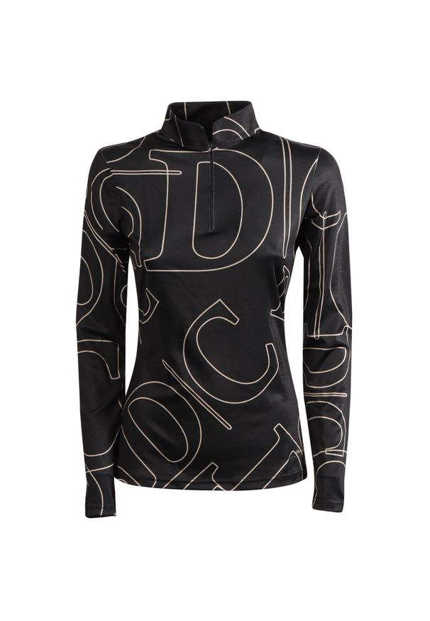 HARRYS HORSE - Damska koszulka do jazdy konnej Harry's Horse Denici Cavalli Stardust. Kolor: czarny. Długość rękawa: długi rękaw