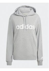 Adidas - adidas Bluza Essentials Linear Hoodie IC6884 Szary Regular Fit. Kolor: szary. Materiał: bawełna