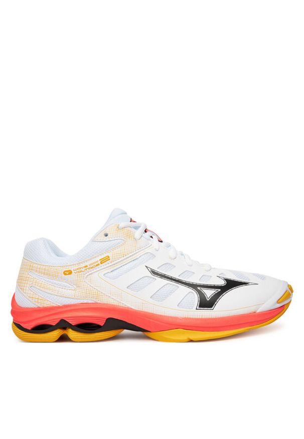Mizuno Buty halowe Wave Voltage 2 V1GA2460 Pomarańczowy. Kolor: pomarańczowy. Materiał: skóra. Model: Mizuno Wave