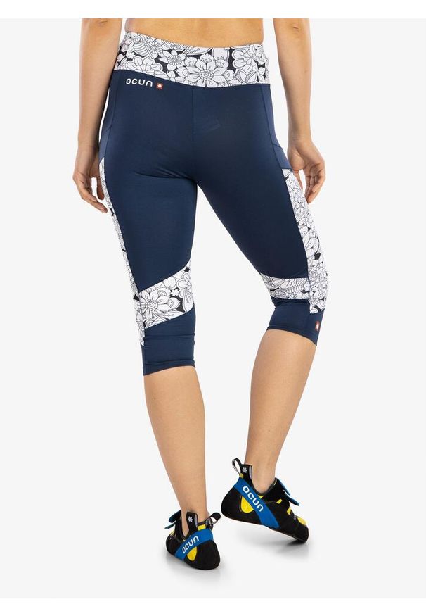 OCUN - Legginsy wspinaczkowe damskie Ocun Rhea 3/4 Leggings. Kolor: niebieski
