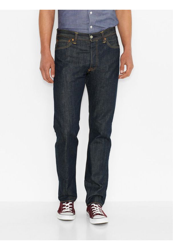 Levi's® Jeansy 501® 00501-0162 Granatowy Original Fit. Kolor: niebieski