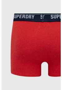 Superdry Bokserki (2-pack) męskie kolor bordowy. Kolor: czerwony. Materiał: bawełna
