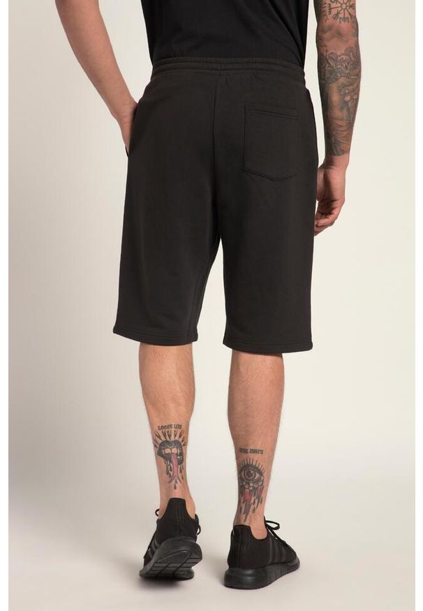 JAY-PI - Męskie Spodnie dresowe FLEXNAMIC® odzież aktywna nad kolana. Kolekcja: plus size. Kolor: czarny. Materiał: materiał, poliester, bawełna. Długość: długie