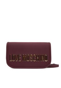 Love Moschino - LOVE MOSCHINO Torebka JC4028PP1NKD0552 Bordowy. Kolor: czerwony. Materiał: skórzane