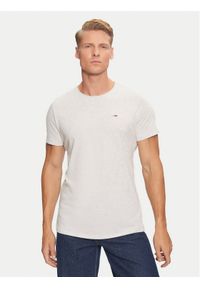 Tommy Jeans T-Shirt Jaspe DM0DM09586 Szary Slim Fit. Kolor: szary. Materiał: syntetyk, bawełna