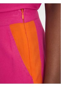 LOLA CASADEMUNT Spodnie materiałowe LS2514015 Różowy Relaxed Fit. Kolor: różowy. Materiał: wiskoza