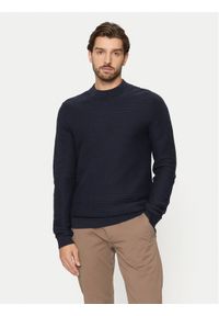 Selected Homme Sweter Tion 16095640 Granatowy Regular Fit. Kolor: niebieski. Materiał: bawełna