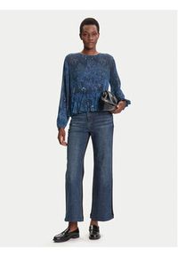 Desigual Jeansy Twist 25WWDD14 Granatowy Wide Leg. Kolor: niebieski #3