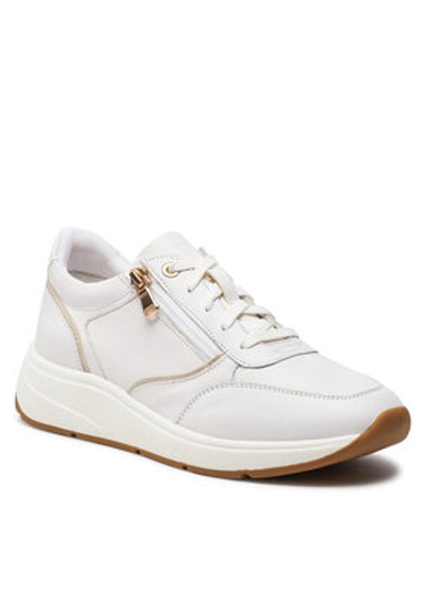 Geox Sneakersy D Cristael D45MXE 00085 C1000 Biały. Kolor: biały. Materiał: skóra