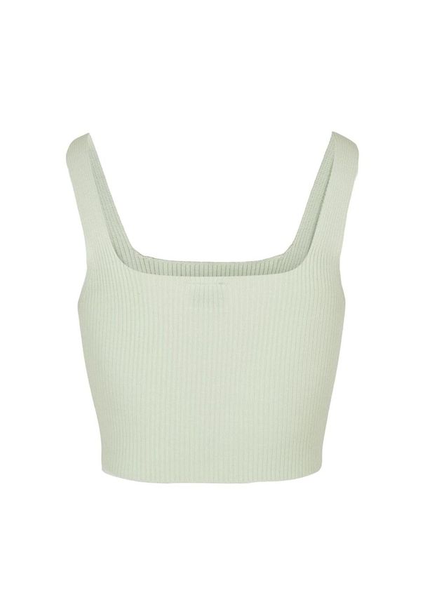 Urban Classics - Top Z Dzianiny Dla Kobiet. Kolor: zielony. Materiał: dzianina. Sport: turystyka piesza
