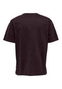 Only & Sons T-Shirt 22022532 Brązowy Relaxed Fit. Kolor: brązowy. Materiał: bawełna #6