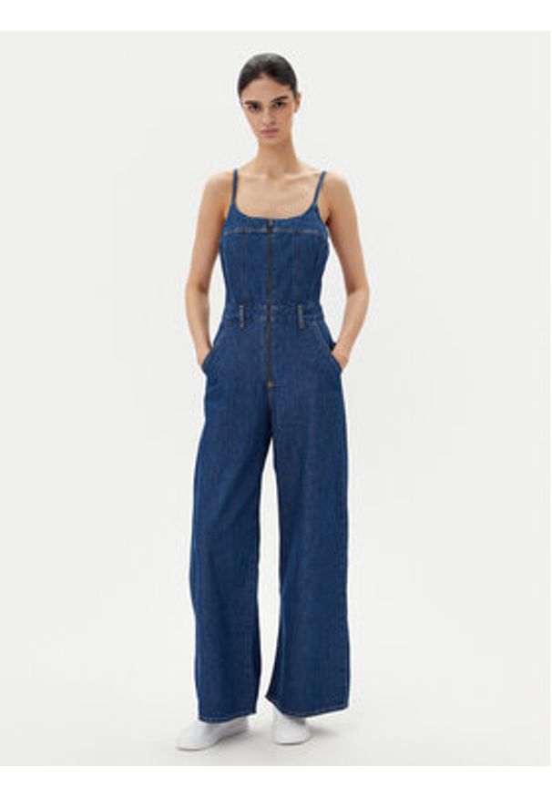 Levi's® Kombinezon Bustier 001WC-0003 Niebieski Slim Fit. Kolor: niebieski. Materiał: bawełna