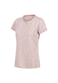 Regatta - Fingal Edition damska turystyczna koszulka. Kolor: różowy. Materiał: poliester. Sport: fitness