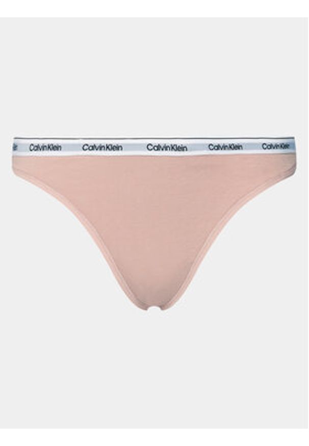 Calvin Klein Underwear Stringi 000QD5043E Różowy. Kolor: różowy. Materiał: bawełna