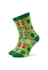 Rainbow Socks Zestaw 3 par wysokich skarpet unisex Xmas Balls Zielony. Kolor: zielony. Materiał: materiał, bawełna