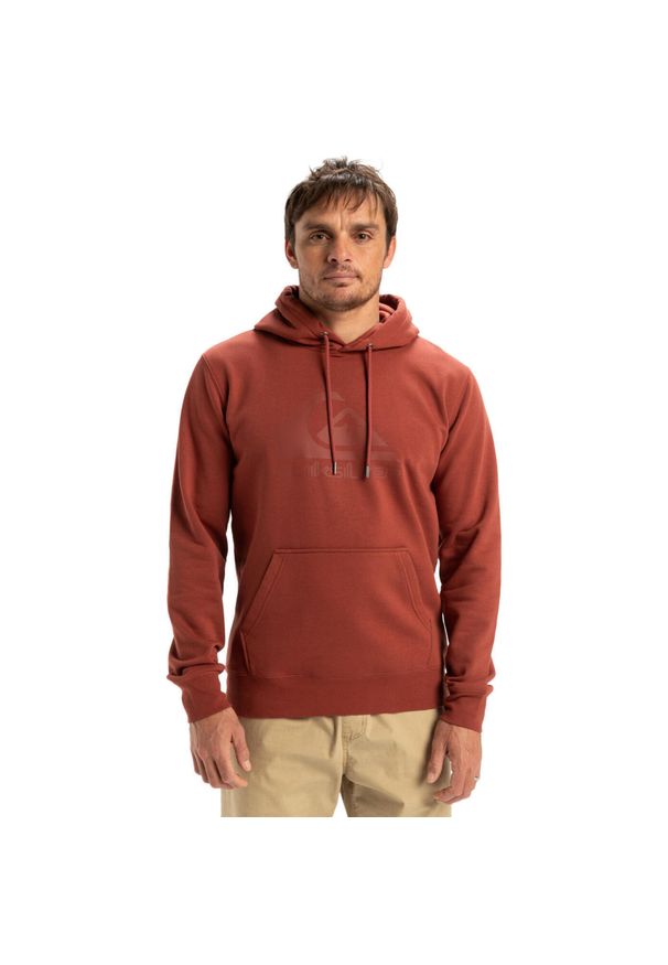 Quiksilver - Bluza z kapturem dla Mężczyzn COMP LOGO Brązowy. Typ kołnierza: kaptur. Kolor: brązowy, wielokolorowy, beżowy. Materiał: materiał, poliester, bawełna