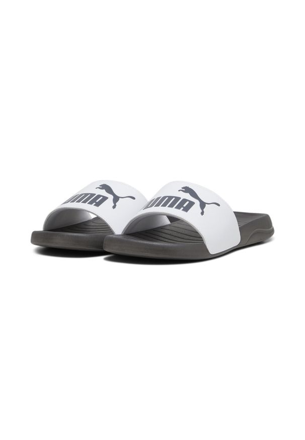 Puma - Klapki Popcat 20 PUMA White Dark Coal Gray. Kolor: szary, biały, wielokolorowy. Styl: sportowy